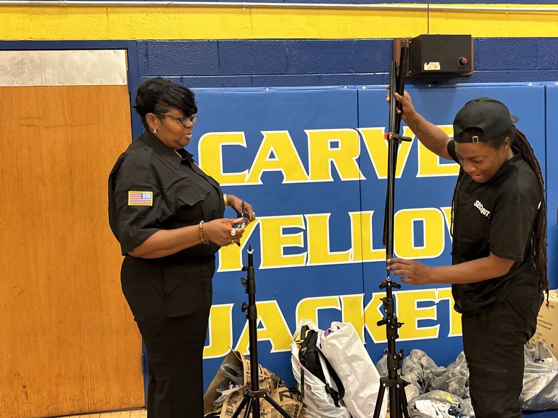 Hammerhead Security staff preparing equipment for a site assignment